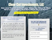 Tablet Screenshot of clearcutinvestments.com